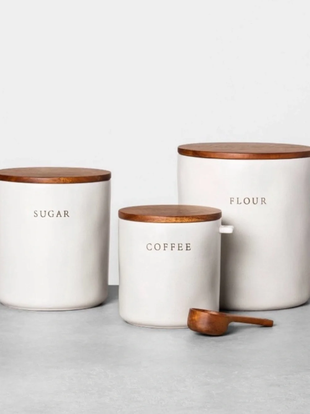 Hearth & Hand with Magnolia Stoneware Coffee Canister with Lid, Matte Finish